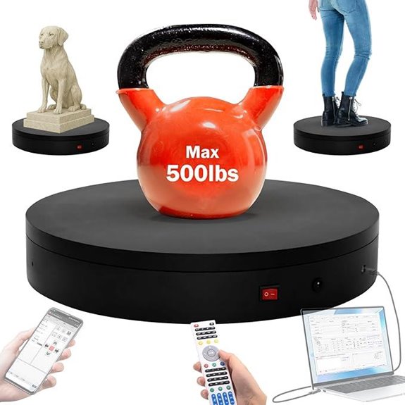 Electric Motorized Photography Turntable with USB/Bluetooth