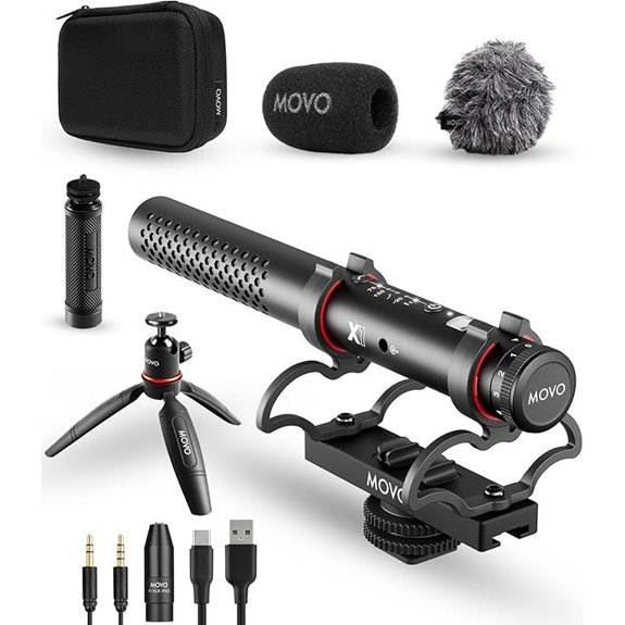 Movo X1 Shotgun Microphone for DSLR and Smartphones
