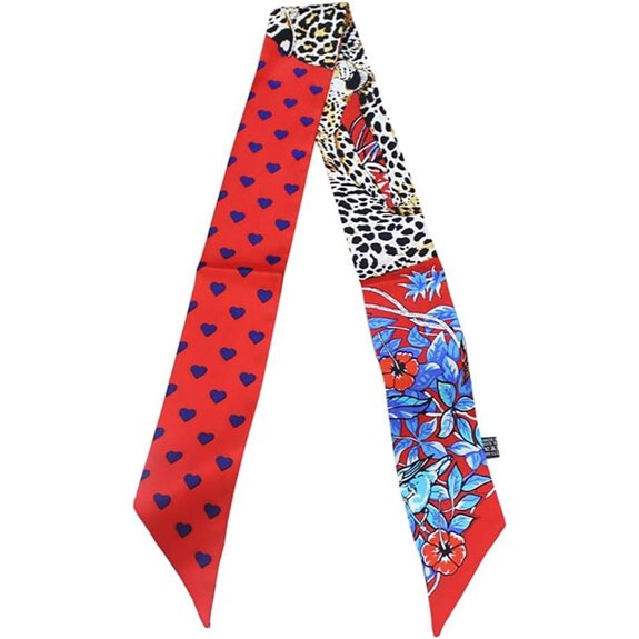 JERLA Mulberry Silk Scarf and Hair Ribbon Bundle