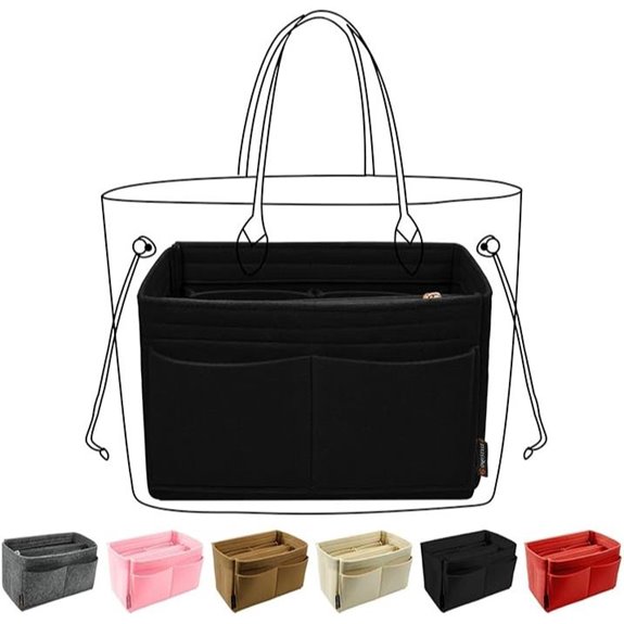 OMYSTYLE Purse Organizer Insert with 5 Sizes