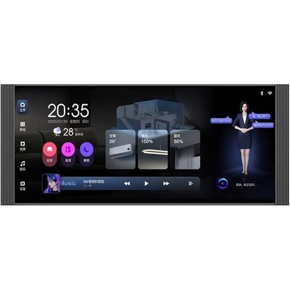 Smart Home Control Panel with Music and Video Doorbell