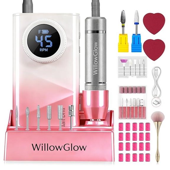 Professional Nail Drill with Charger & Bits