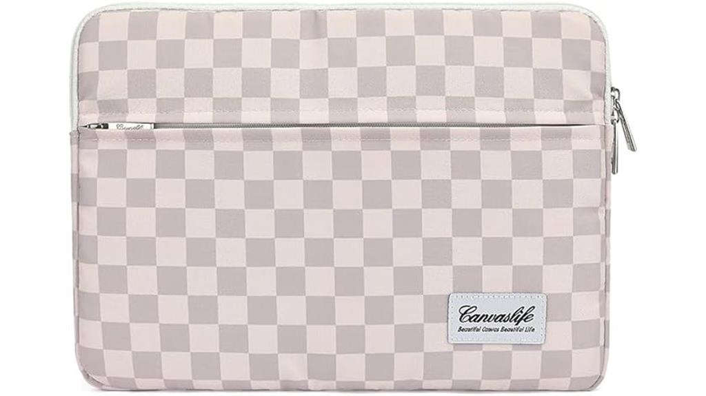neutral canvas laptop sleeve