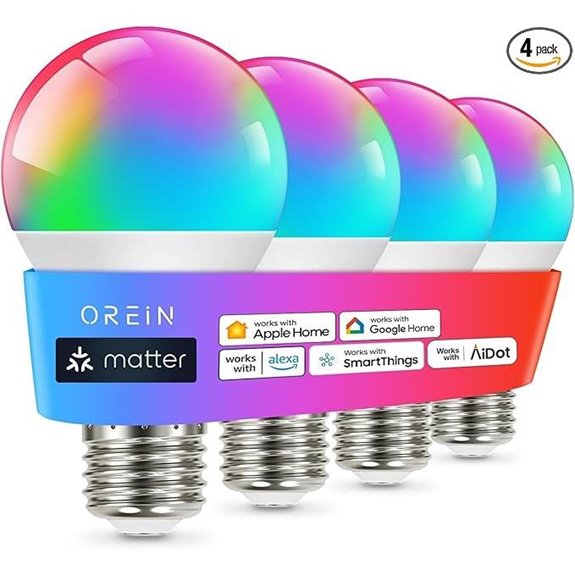 OREiN Matter Smart Light Bulb 4-Pack