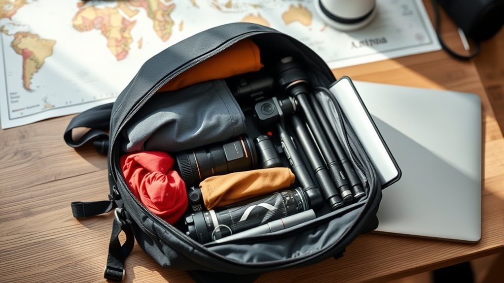 organize gear for quick access