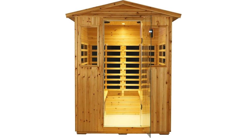outdoor sauna for four