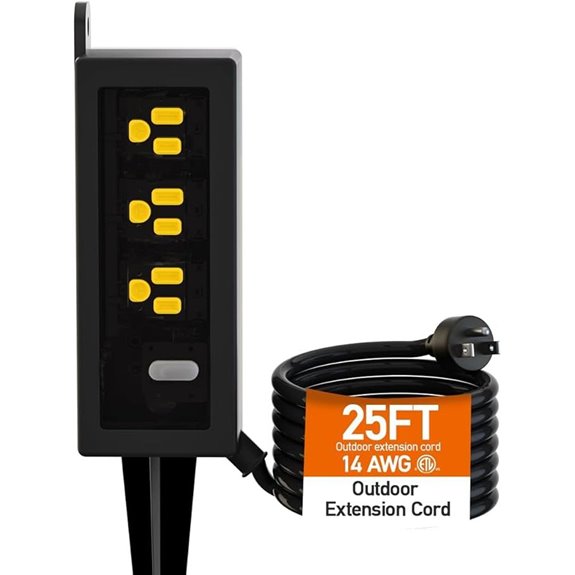 Weatherproof Outdoor Power Strip with 6 Outlets