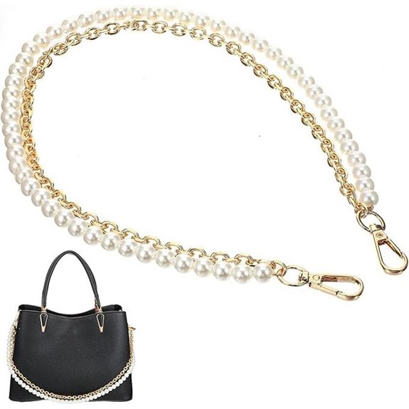 Pearl Chain Purse Strap Replacement for Crossbody Bags