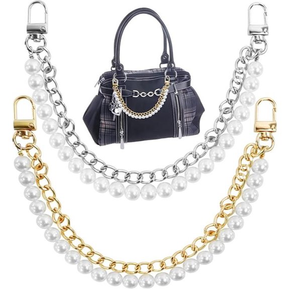 Pearl Purse Chain Straps for Handbags (Gold & Silver)