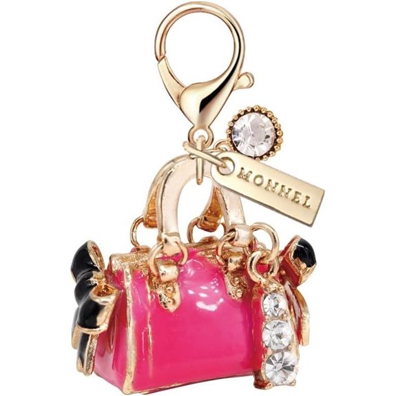 MC40 Pink 3D Handbag Lobster Clasp Charm