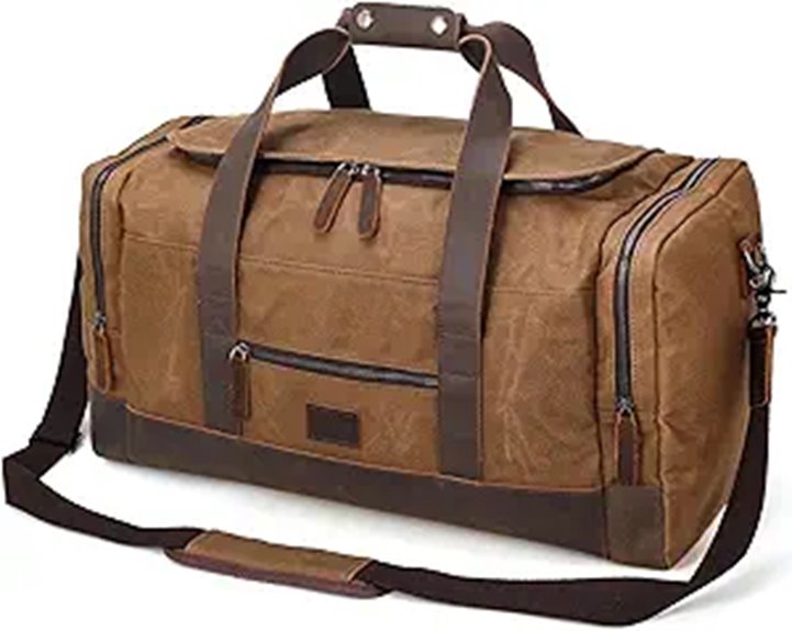 Polare 23 Waxed Canvas Leather Duffle Bag