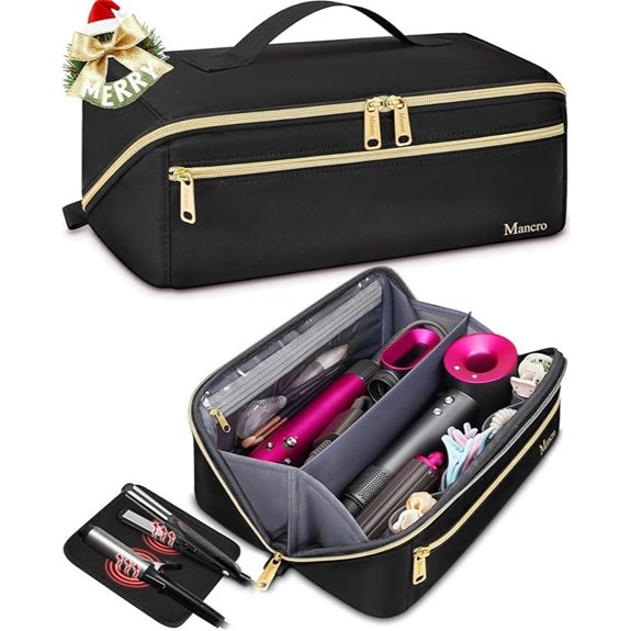 Mancro Hair Tools Travel Bag with Heat Mat