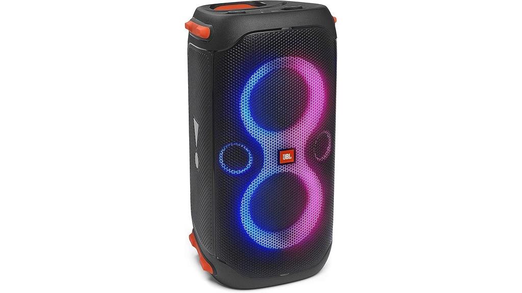 portable party speaker with lights