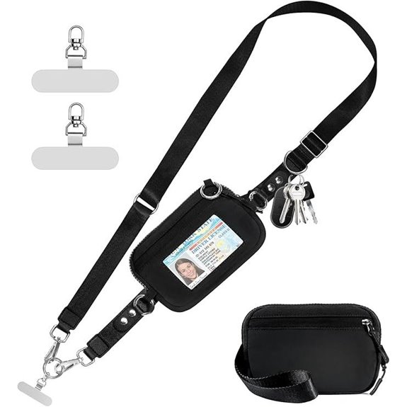 Clip & Go Phone Wallet Strap with RFID Wristlet