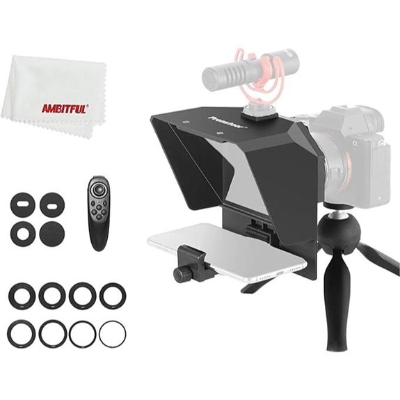 AMBITFUL Portable Teleprompter Kit with Remote Control