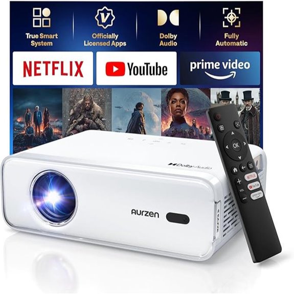 Aurzen EAZZE D1 Smart Portable WiFi Projector