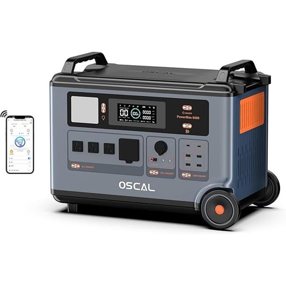 OSCAL PowerMax 6000 Solar Generator with Expandable Battery