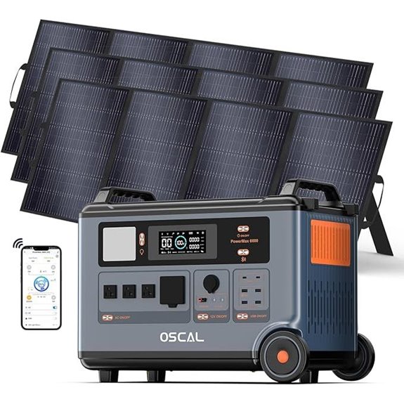 OSCAL PowerMax 6000 Solar Power Station with Panels