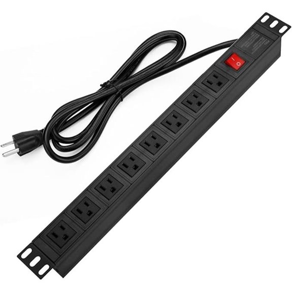 BTU Power Strip Surge Protector Rack-Mount 8 Outlets