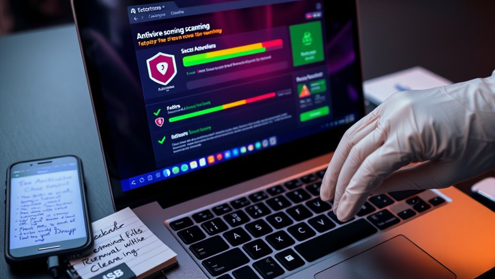 remove threats and clear files