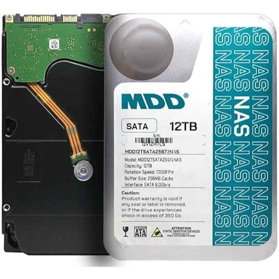 MDD 12TB 7200RPM SATA NAS Hard Drive (Renewed)