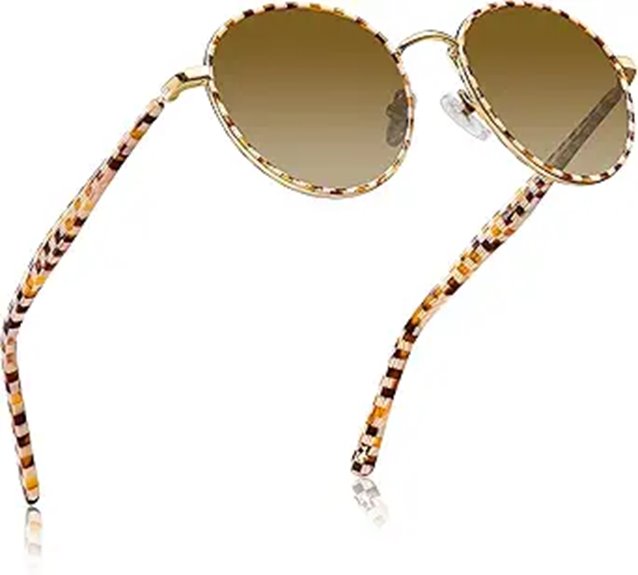 CARFIA Retro Round Polarized Sunglasses for Women