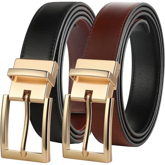 Lavemi Reversible Italian Leather Men's Dress Belt