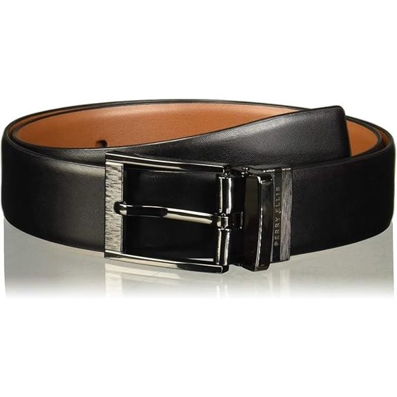 Perry Ellis Reversible Feather Edge Leather Belt
