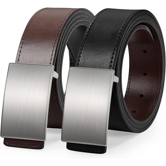 JASGOOD Reversible Leather Men's Belt for Dress Shirts