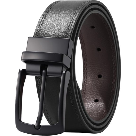 AWAYTR Reversible Leather Belt for Men