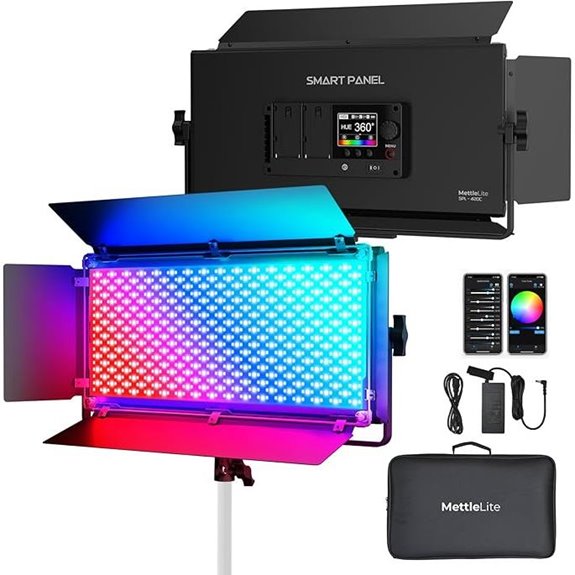 Mettlelite RGB LED Video Light with App Control