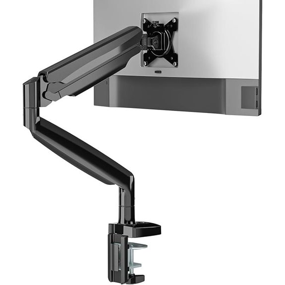 Heavy Duty Gas Spring Monitor Arm with C Clamp