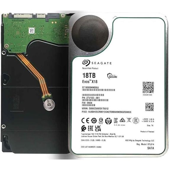 Seagate Exos X18 18TB SATA Hard Drive (Renewed)