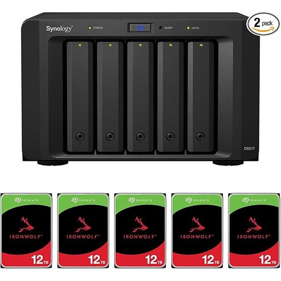Seagate DX517 5-Bay NAS Expansion with IronWolf Drives