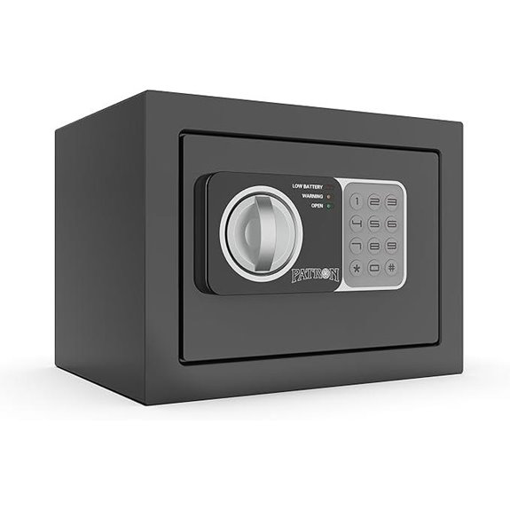 Patron Small Safe Box with Key and Code