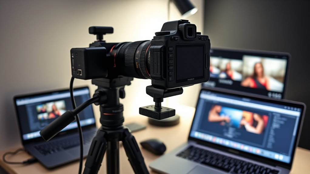 set up camera and accessories