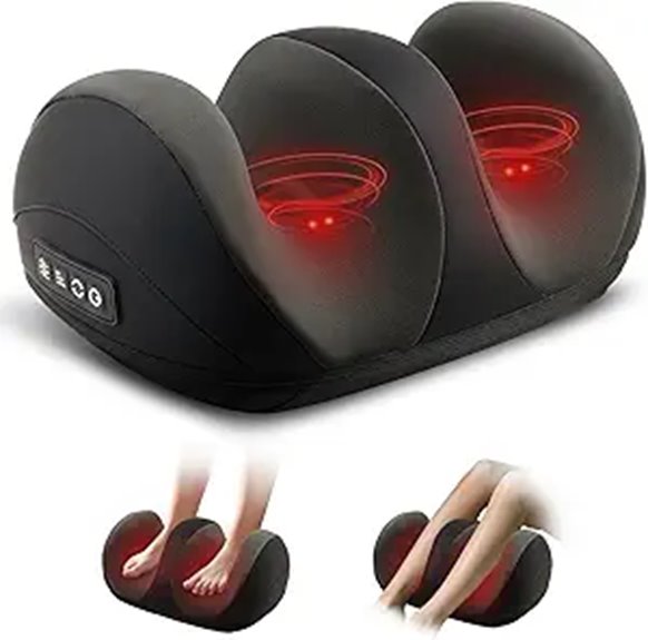 Heat Foot Massager with Shiatsu and Calf Roller