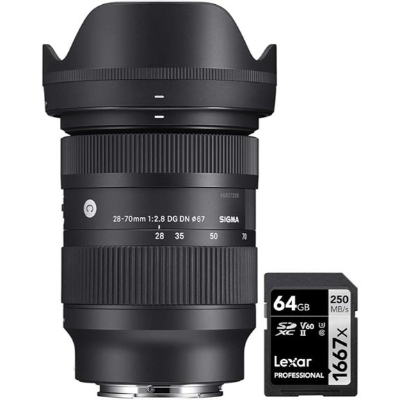 Sigma 28-70mm F2.8 Zoom Lens with SD Card Bundle