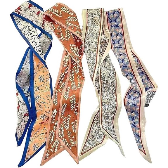 Silk Scarf Set for Handbags and Hair Accessories