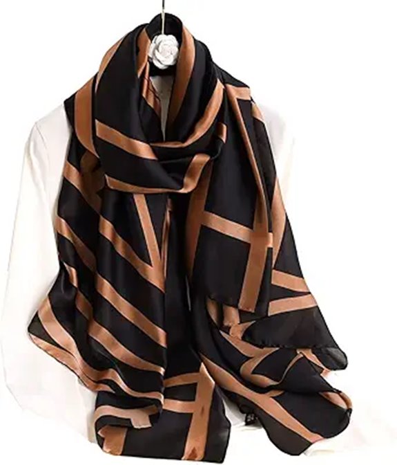 Silk Feeling Scarves for Women Lightweight Sun Protection