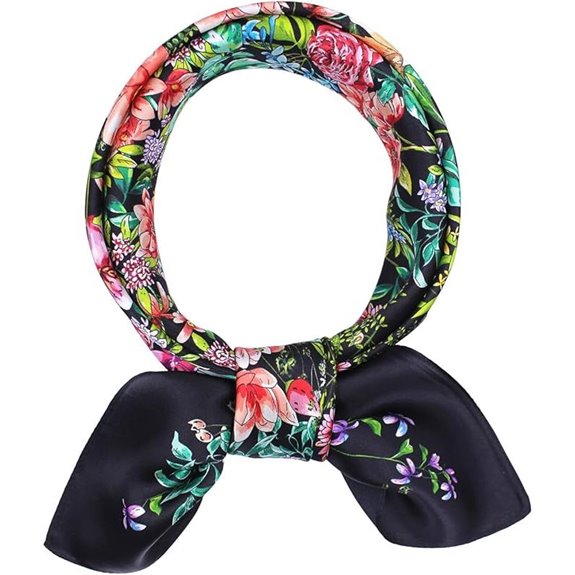 ANDANTINO Silk Square Hair Scarf for Women Men