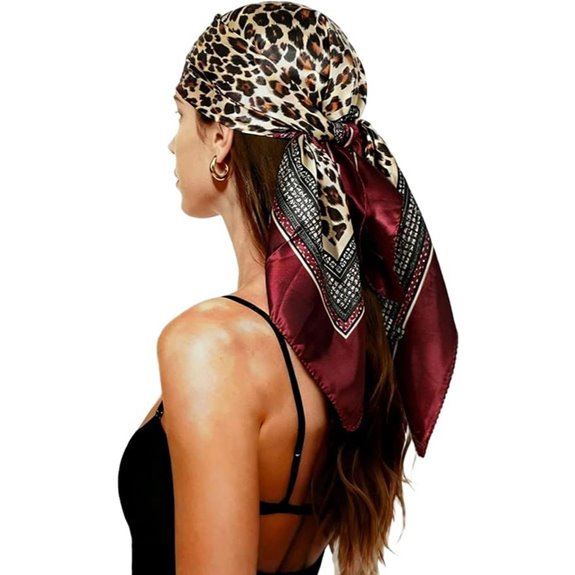 Silk-Like Square Headscarf for Women