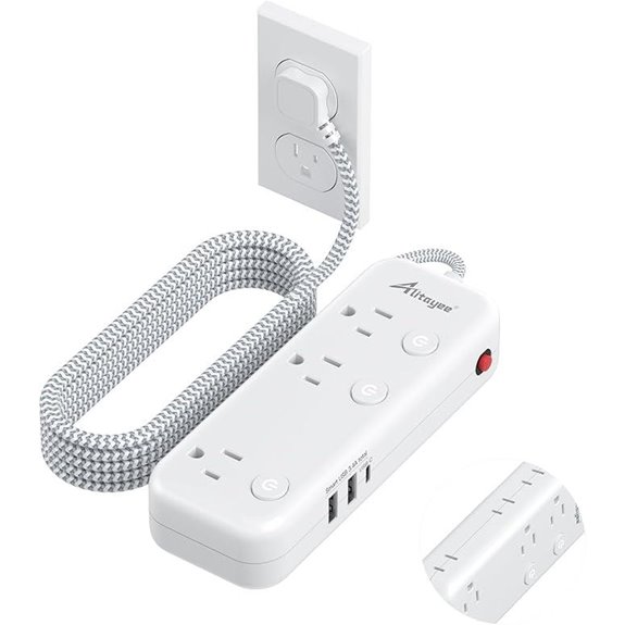 Individual Switch Surge Protector Power Strip