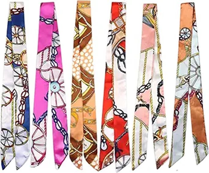 6 Pack Women’s Bag and Hair Scarves