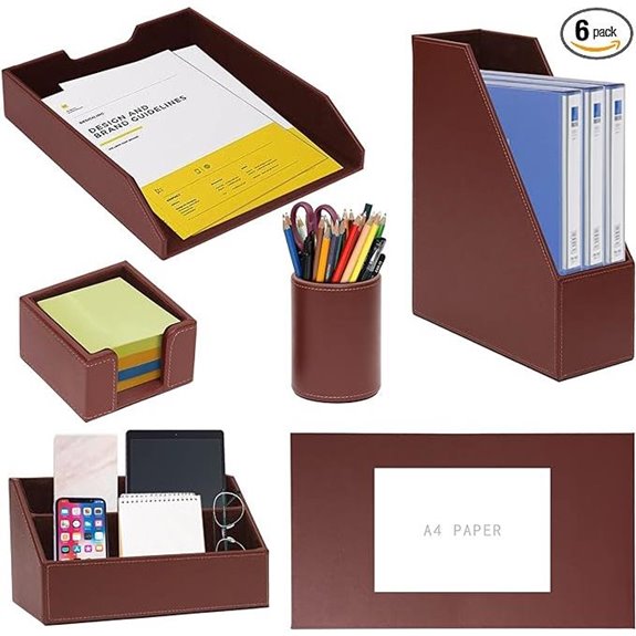 6-Piece Office Desk Organizer Set with Accessories