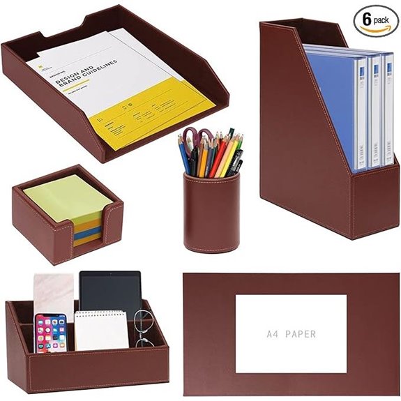 6-Piece Office Desk Organizer Set with Accessories