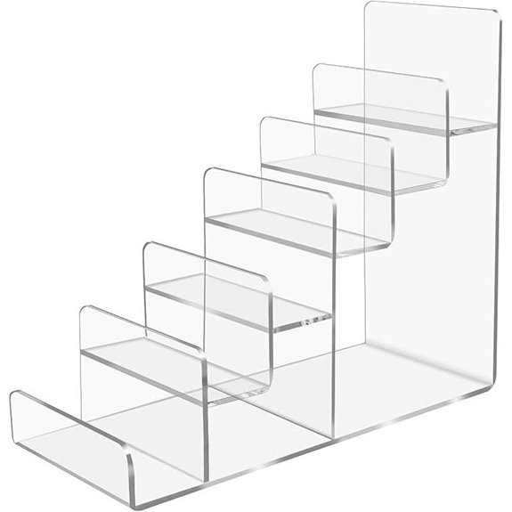Acrylic Wallet & Jewelry Display Stand (6-Tier)