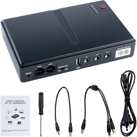 Mini DC UPS Battery Backup for Router and Camera