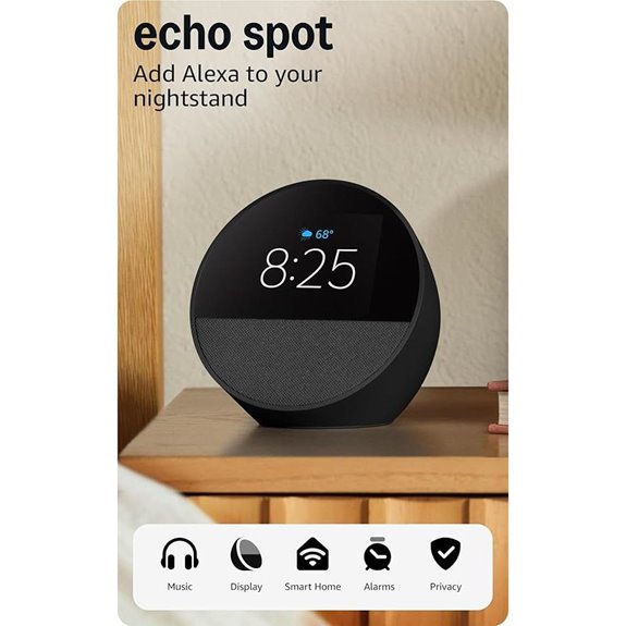 Echo Spot Smart Alarm Clock with Alexa