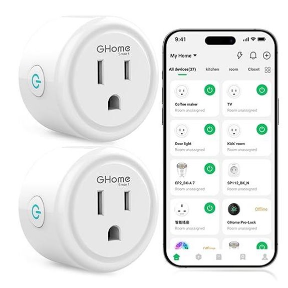 GHome WiFi Smart Plug with App & Voice Control